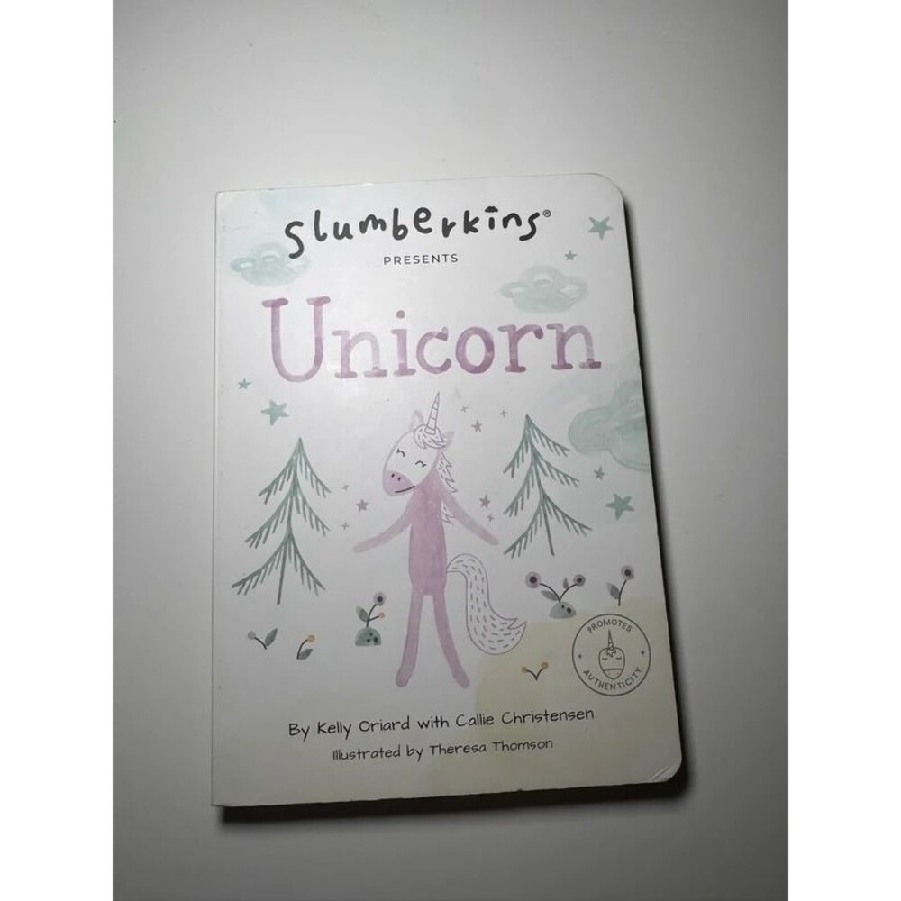 Slumberkins Unicorn hard board book promoting authenticity self acceptance
